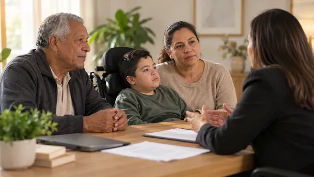 Cena ilustrativa de família reunida para orientação sobre o benefício assistencial BPC/LOAS